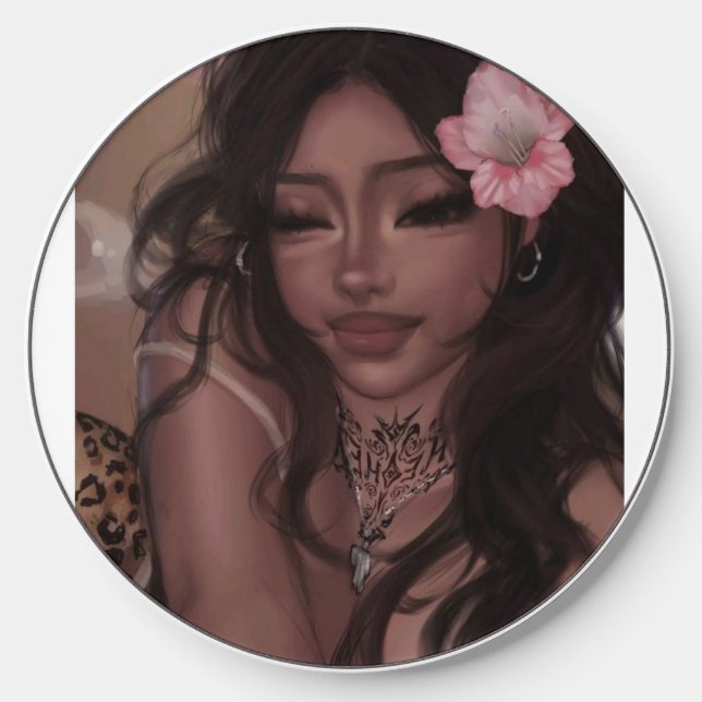 Pretty island girl portable charger for phone (Front)