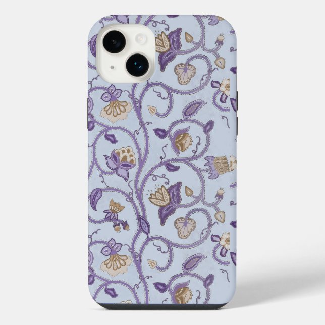 Pretty Jacobean Patterned Iphone Case (Back)
