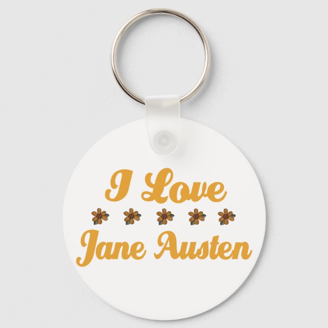 Pretty Jane Austen Lover Keychain (Front)