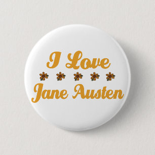 Pretty Jane Austen Lover Pinback Button