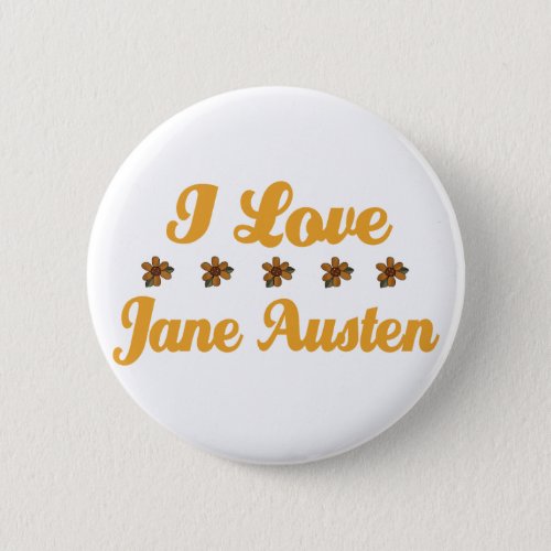Pretty Jane Austen Lover Pinback Button