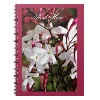 Pretty Jasmine Maroon Spiral Photo Notebook
