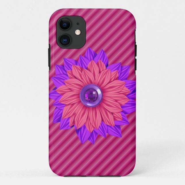 pretty jeweled flower Iphone 5 Case (Back)