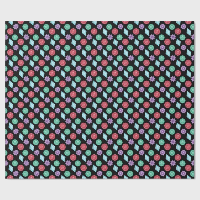 Pretty Jewels Pattern Wrapping Paper (Flat)