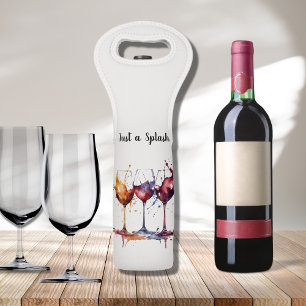 Pretty Just a Splash of Wine Watercolor  Bag