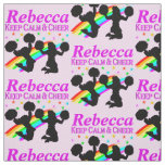 PRETTY KEEP CALM AND CHEER PERSONALIZED FABRIC