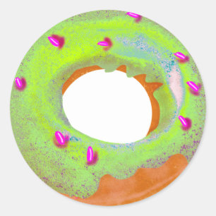 Pretty Key Lime Donut Wall Sticker