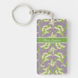 Pretty Keychain: Lilies of the Valley, Mauve Keychain