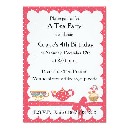 Kids Tea Party Invitation