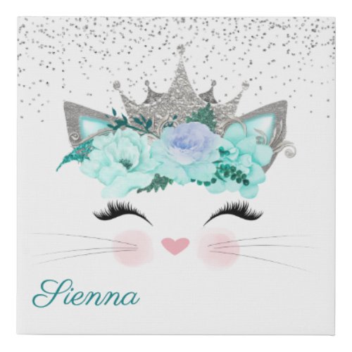 Pretty Kitten Princess Canvas Print