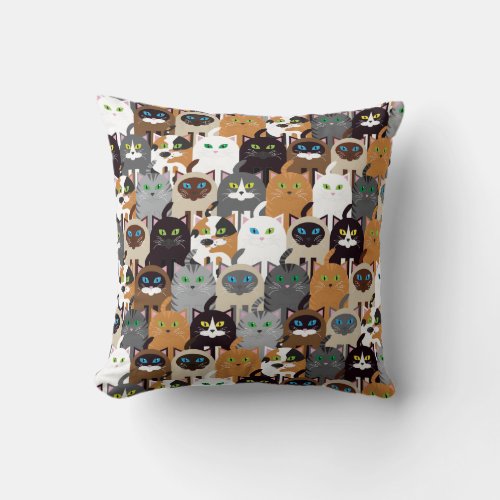 Pretty Kitties Throw Pillow