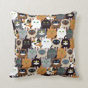 Pretty Kitties Throw Pillow