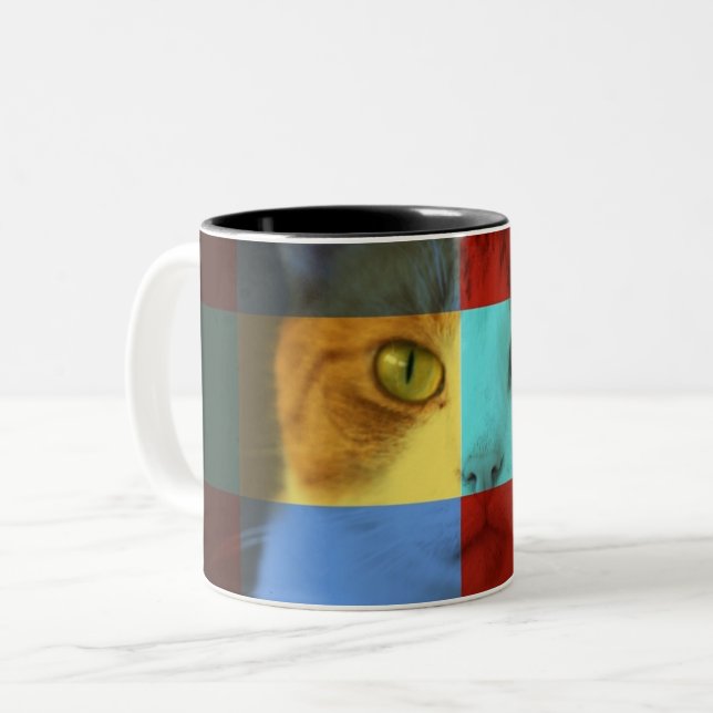 Pretty kitty Artwork Two-Tone Coffee Mug (Front Left)