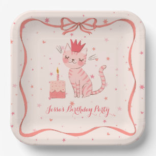 Pretty Kitty Birthday Paper Plates