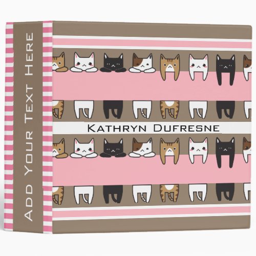 Pretty Kitty Cats 3 Ring Binder