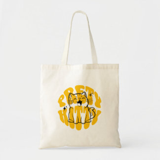 Pretty kitty cute cat tote bag