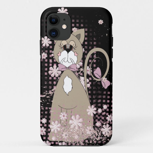 Pretty Kitty in daisies Case-Mate iPhone Case (Back)