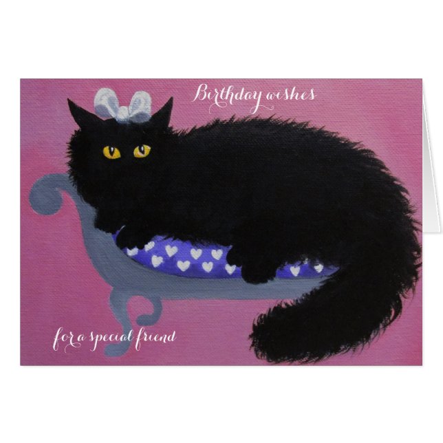 Pretty Kitty/older generation birthday card (Front Horizontal)