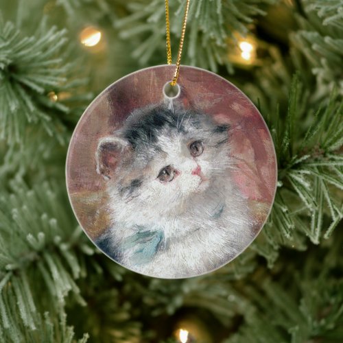 Pretty Kitty Painting  H Ronner_Knip  Ornament 