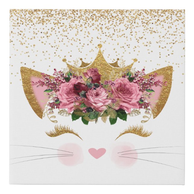Pretty Kitty Princess Canvas Print (Front)