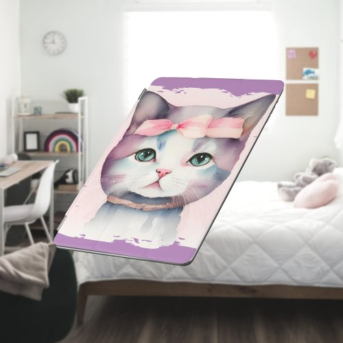 Pretty Kitty With Pink Bow iPad Smart Cover