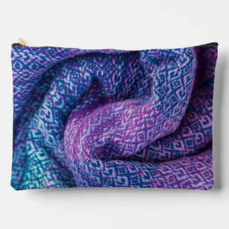 Pretty Knitted Mixed Purple and Blue Accessory Pouch