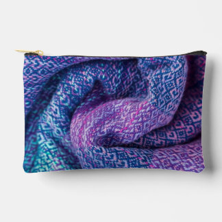 Pretty Knitted Mixed Purple and Blue Accessory Pouch