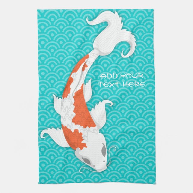 Pretty Koi Towel (Vertical)