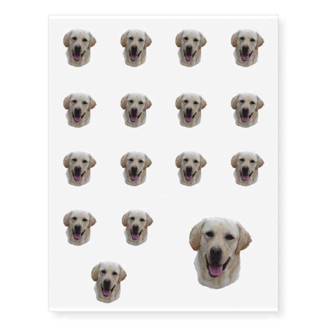 Pretty Lab Face Temporary Tattoos (Front)