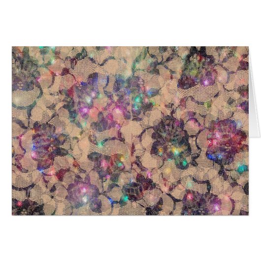 Pretty Lace Roses Cards (Front Horizontal)
