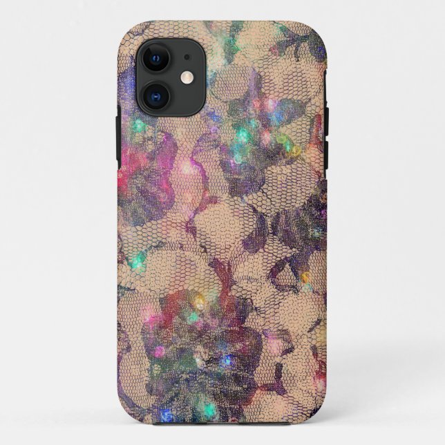Pretty Lace Roses Case-Mate iPhone Case (Back)