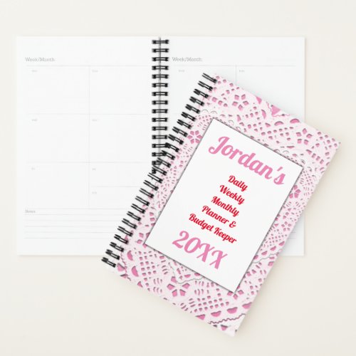 Pretty Laced Heart Budget Planner