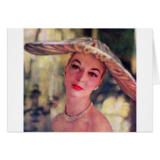 pretty lady, big hat cards (Front Horizontal)