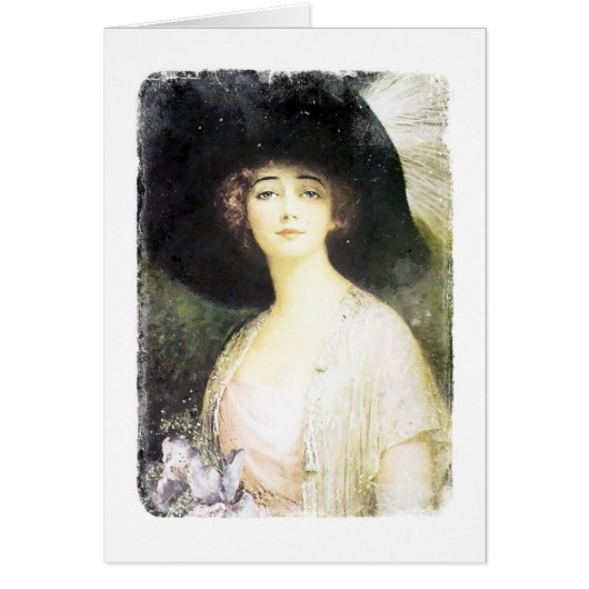 Pretty Lady Circa 1910 Digital Art Cards (Front)