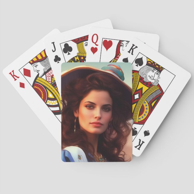 Pretty Lady Poker Cards (Back)