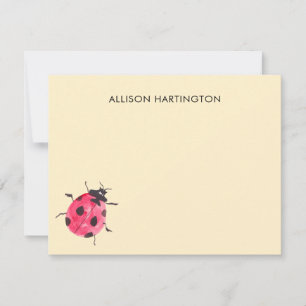 Pretty Ladybug Garden Buttercream Thank You Card