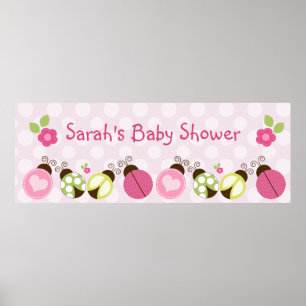 Pretty Ladybugs & Flowers Poster/Banner Large Poster