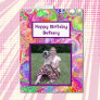 Pretty Large Personalized Birthday  Card