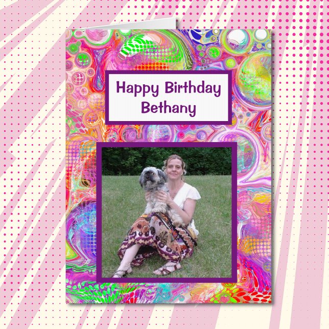 Pretty Large Personalized Birthday  Card (Creator Uploaded)