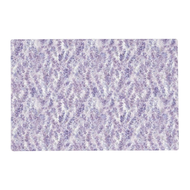 Pretty Lavender Flowers Birthday Placemat (Front)