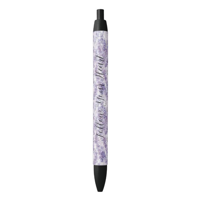 Pretty Lavender Flowers Bridal Shower Pen (Front Vertical)