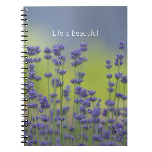Pretty Lavender Flowers (my photography) Notebook (Front)