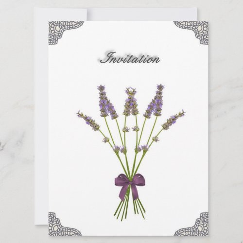 Pretty Lavender Lace Wedding Invitations