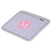 Pretty Lavender Quatrefoil Pattern Sleeve For iPads (Front Bottom)