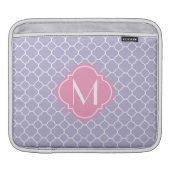 Pretty Lavender Quatrefoil Pattern Sleeve For iPads (Front)