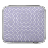 Pretty Lavender Quatrefoil Pattern Sleeve For iPads (Back)