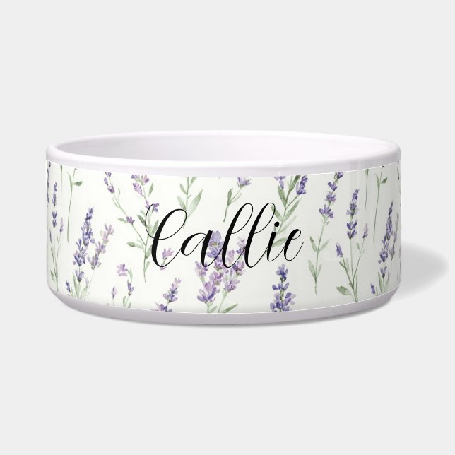 Pretty Lavender White Flowers   Bowl (Front)
