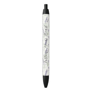 Pretty Lavender White Flowers Bridal Shower Pen