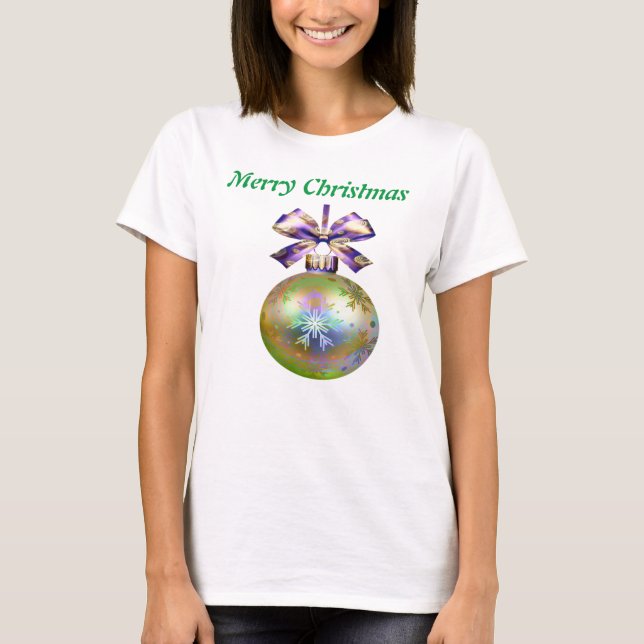 Pretty Lawn Bowls Christmas Tree Bauble, T-Shirt (Front)