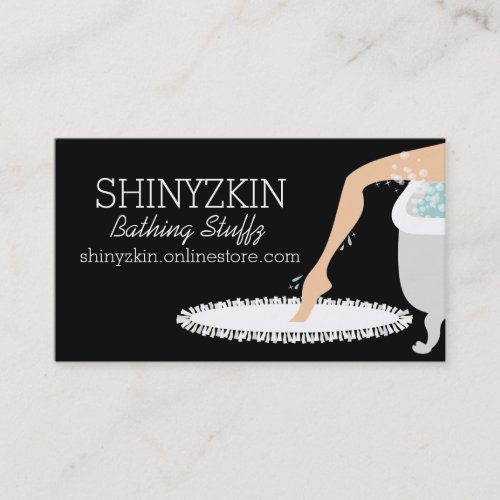 Pretty leg homemade soap bathtub bath beauty business card